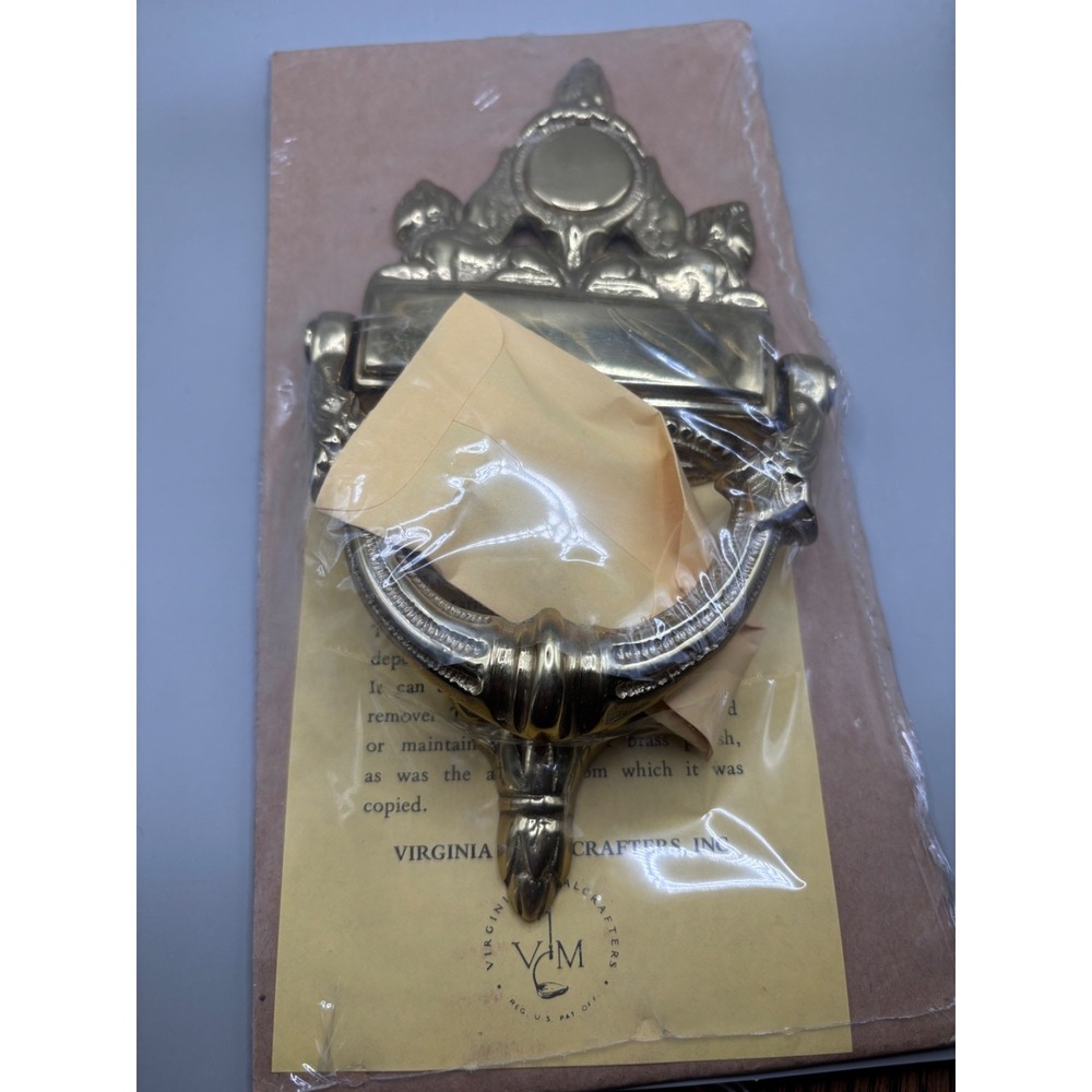 Vintage Virginia Metalcrafters Solid Brass Heavy Door Knocker